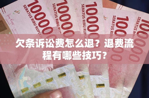 济南欠条诉讼费怎么退？退费流程有哪些技巧？