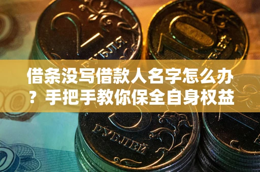 济南借条没写借款人名字怎么办？手把手教你保全自身权益