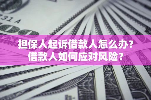 济南担保人起诉借款人怎么办？借款人如何应对风险？