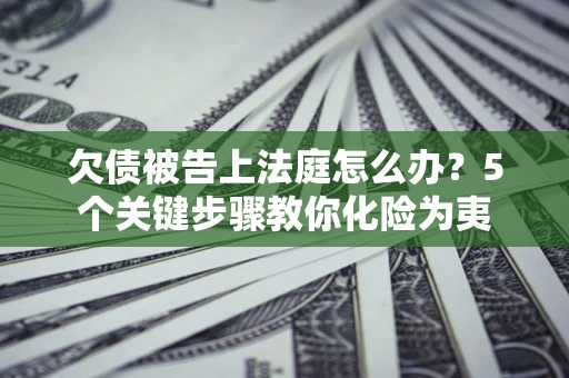 济南欠债被告上法庭怎么办？5个关键步骤教你化险为夷